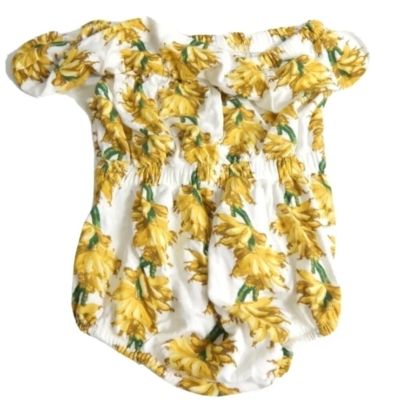 Kate Quinn Banana Print Off Shoulder Bubble Ruffle - Picture 3 of 3
